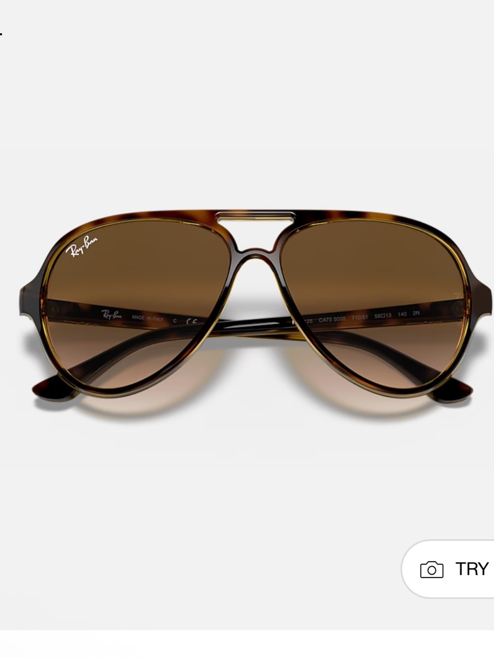 Ray-Ban CAT 5000 Tortoise Aviator Sunglasses with Brown Lenses